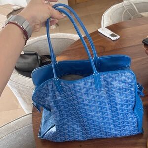 Goyard Blue Goyardine Tote Bag PET carrier